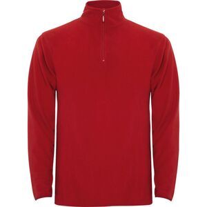 Roly Mens Himalaya Quarter Zip Fleece Jacket / Red